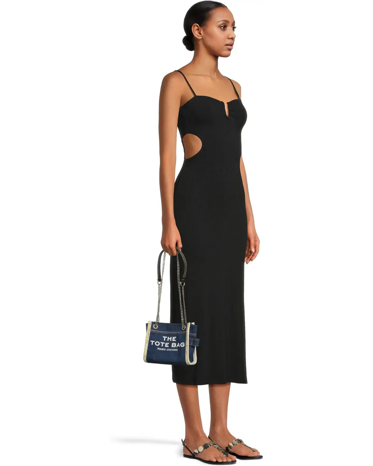 The Denim Chain Crossbody Tote Bag