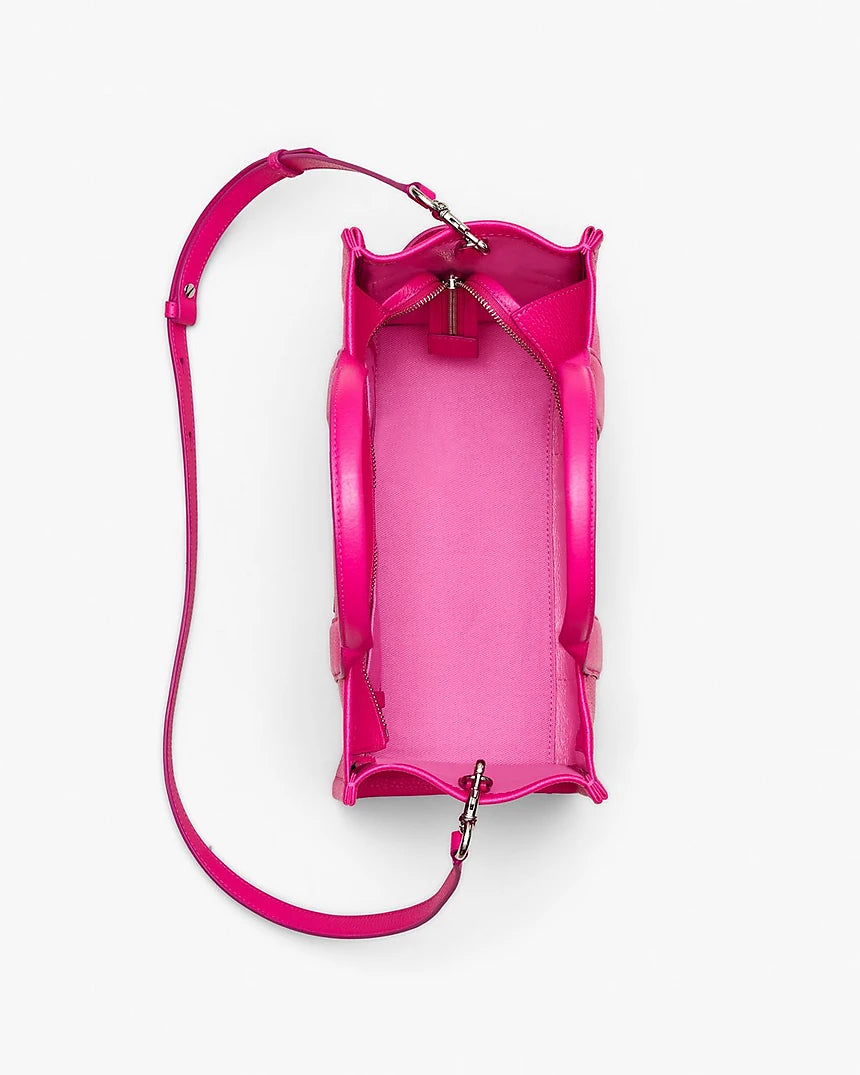 The Leather Medium Tote Bag, Lipstick Pink