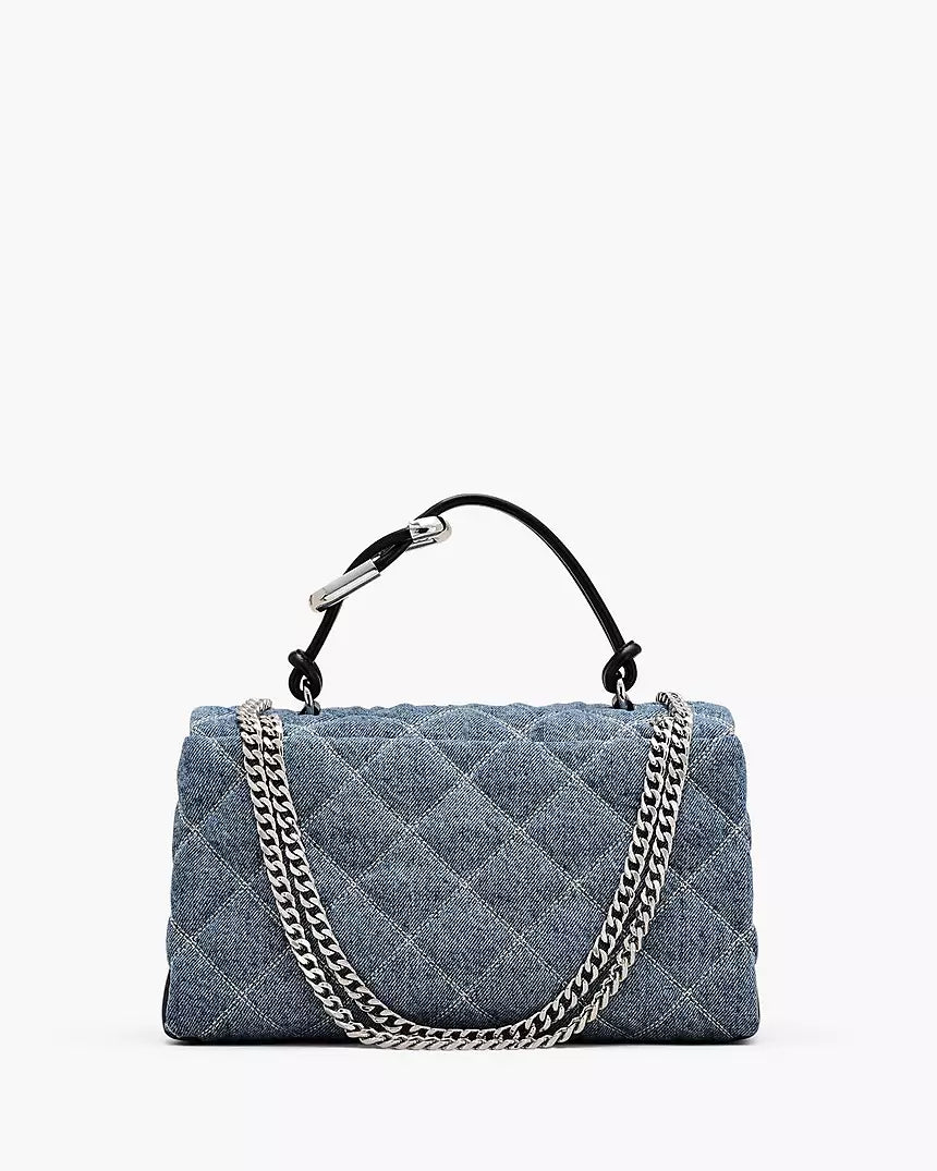 THE QUILTED
DENIM DUAL CONVERTIBLE SHOULDER BAG MEDIUM