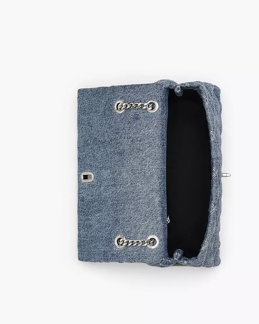 THE QUILTED
DENIM DUAL CONVERTIBLE SHOULDER BAG MEDIUM