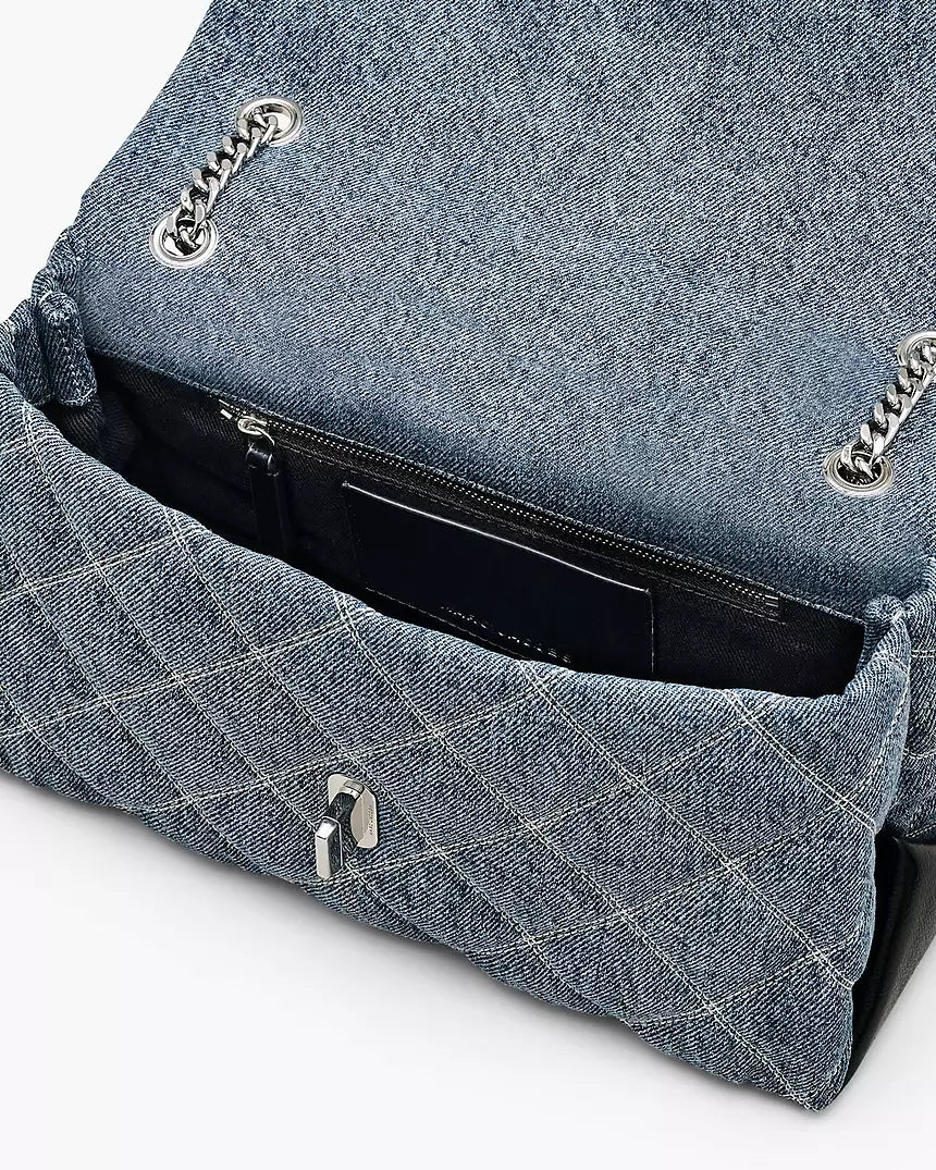 THE QUILTED
DENIM DUAL CONVERTIBLE SHOULDER BAG MEDIUM