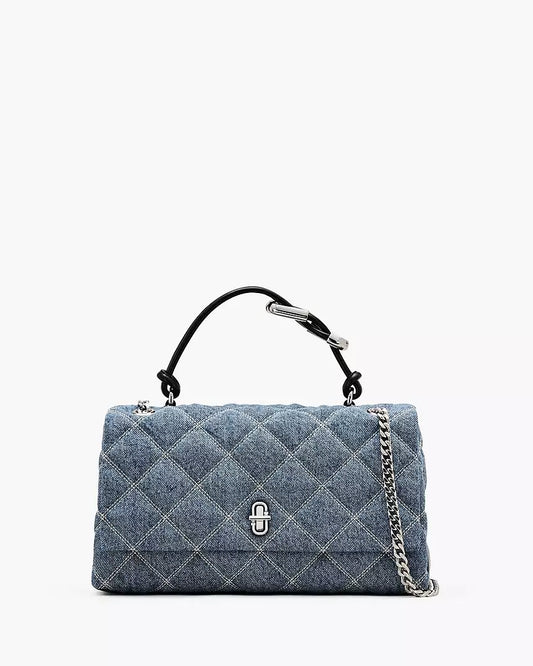 THE QUILTED
DENIM DUAL CONVERTIBLE SHOULDER BAG MEDIUM