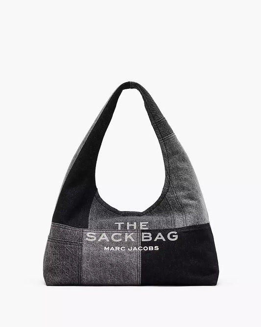 THE PATCHWORK DENIM SACK BAG