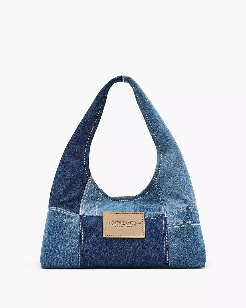 THE PATCHWORK DENIM SACK BAG