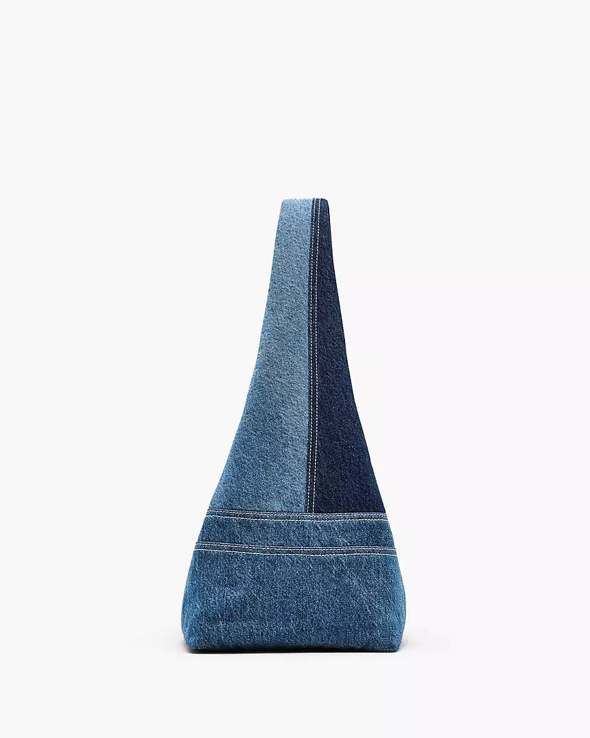THE PATCHWORK DENIM SACK BAG