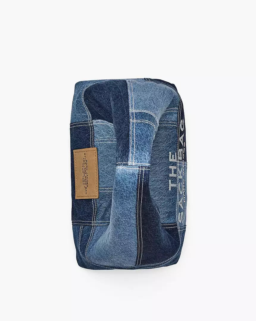 THE PATCHWORK DENIM SACK BAG