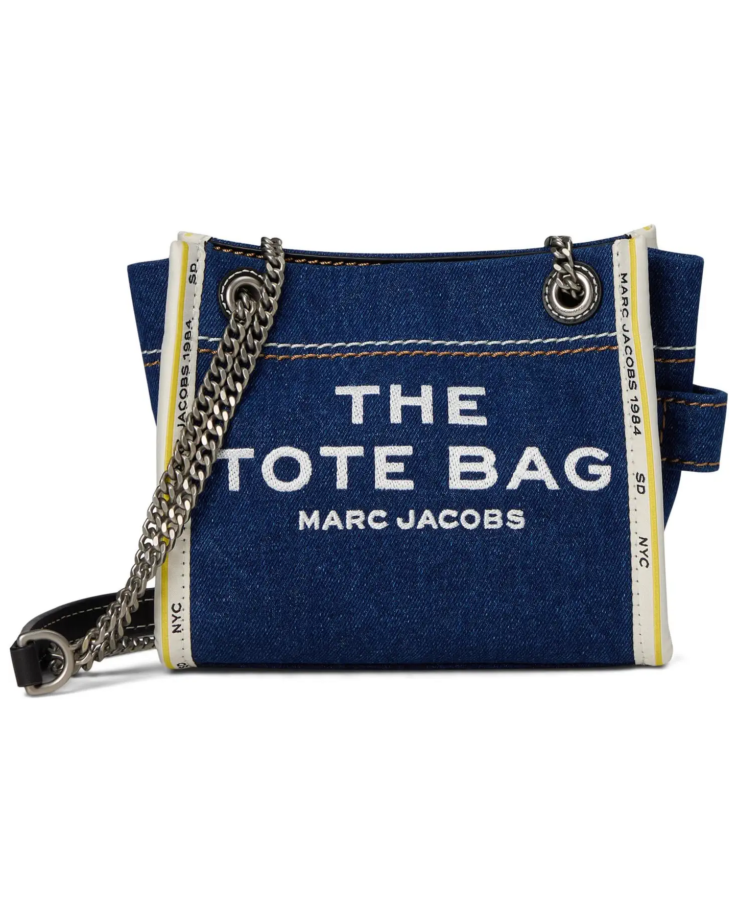 The Denim Chain Crossbody Tote Bag