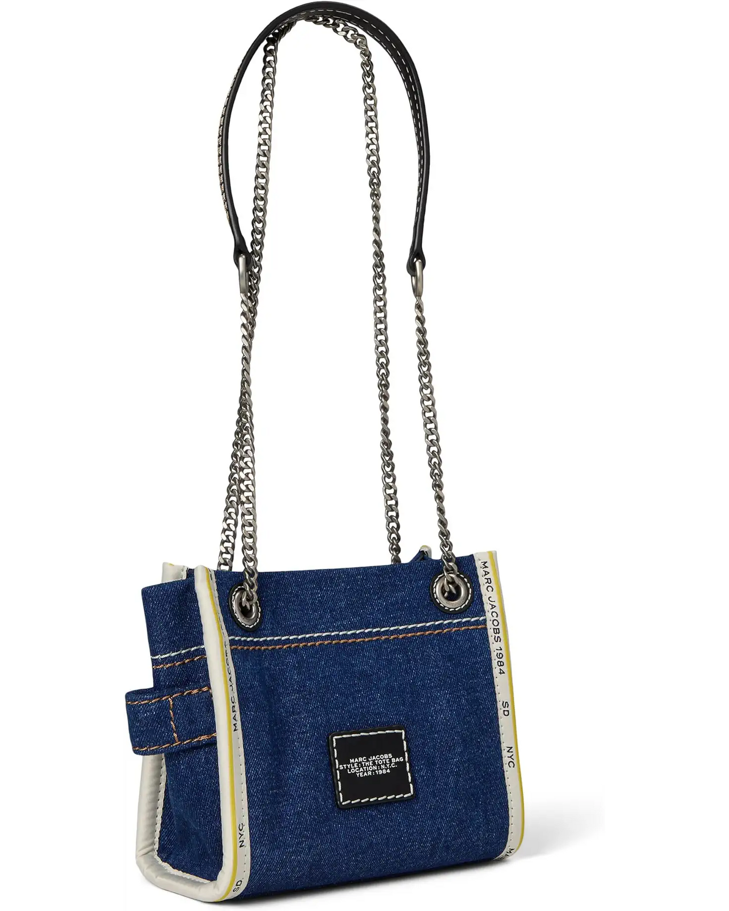 The Denim Chain Crossbody Tote Bag