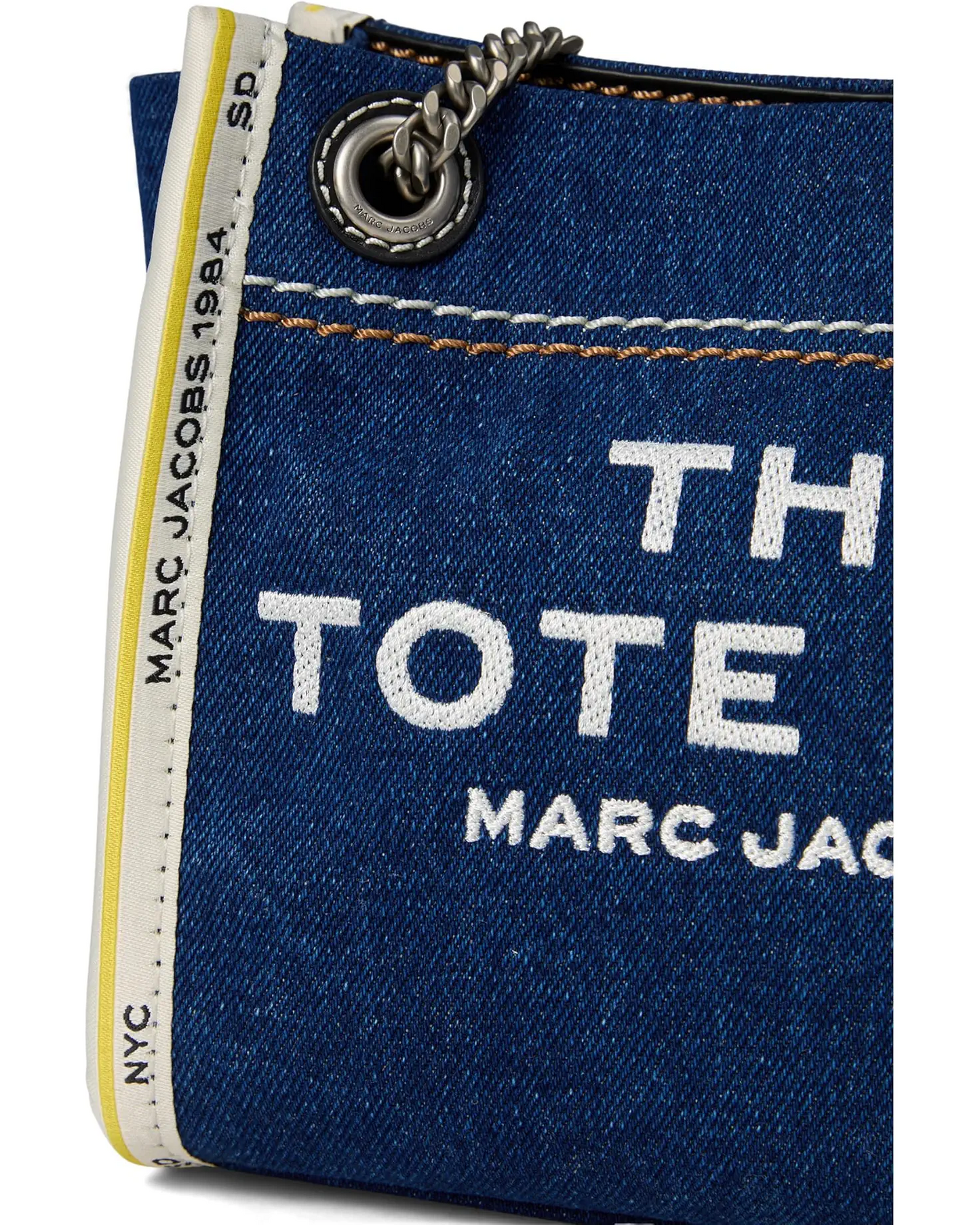 The Denim Chain Crossbody Tote Bag